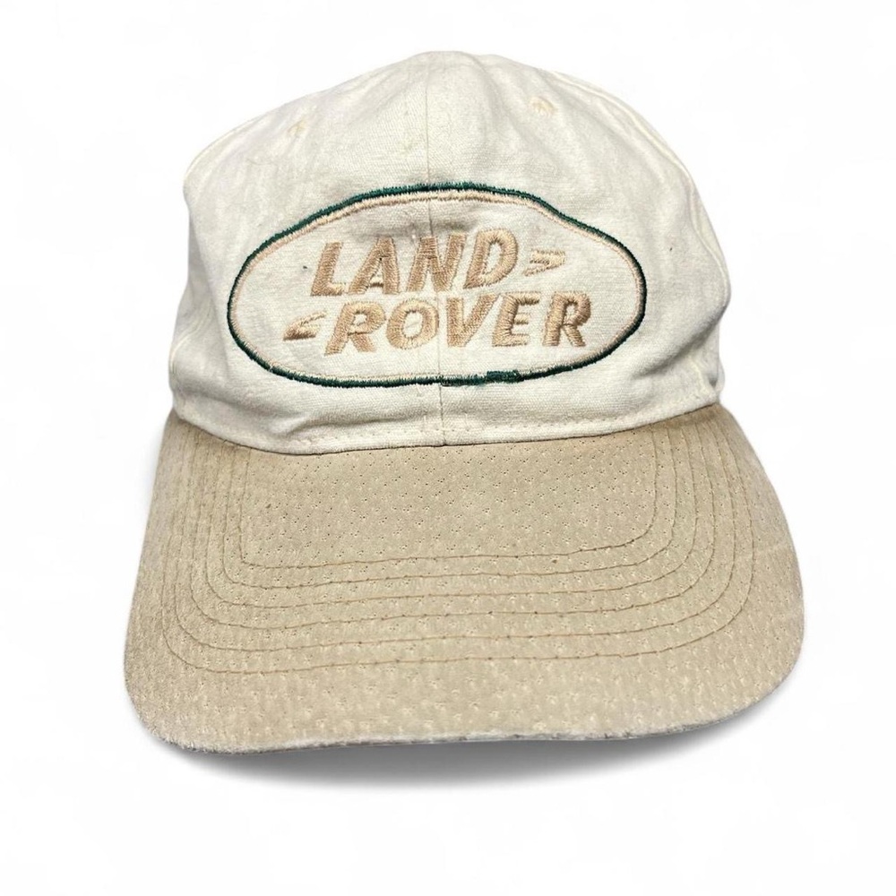 Vintage 1990s Land Rover snapback luxury vehicle promo neutral colorway normcore